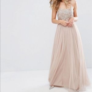 Neutral/blush bridesmaid dress